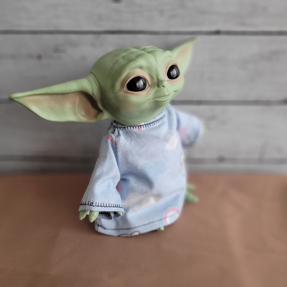 Clothes for 7.5" The Child baby yoda Hasbro talking dolls. Blue gray koala bears - Picture 3 of 7